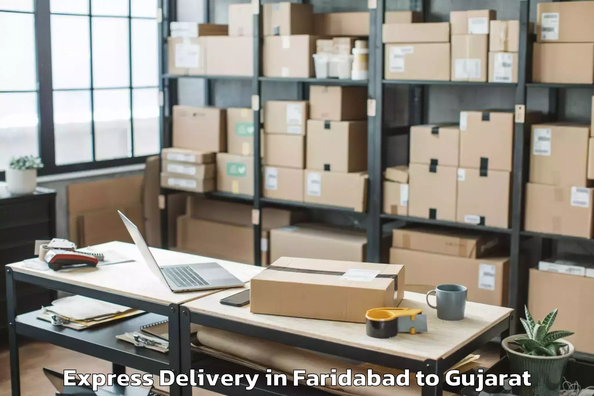 Faridabad to Mendarda Express Delivery